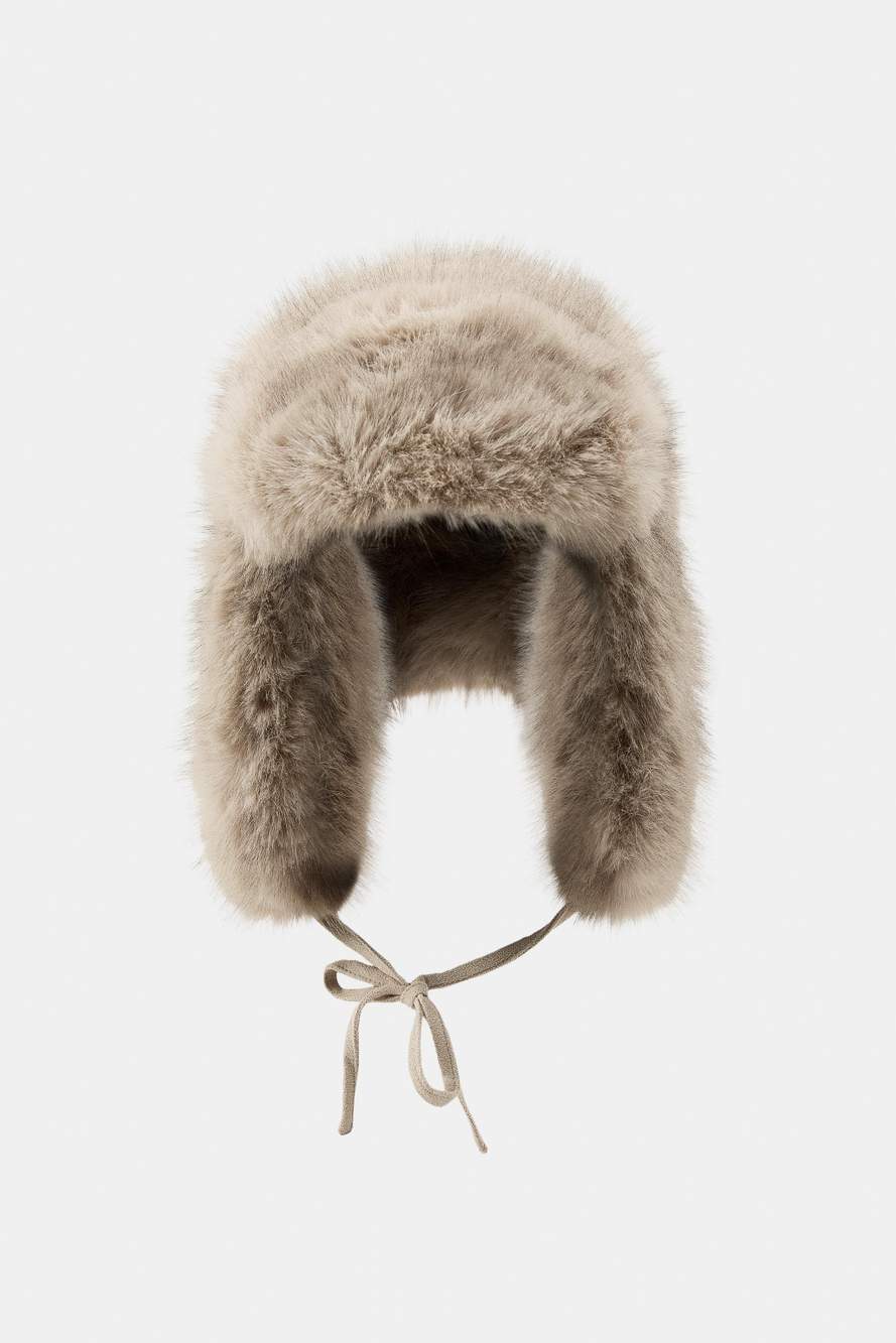 FAUX FUR AVIATOR HAT — Product image 5 of 6