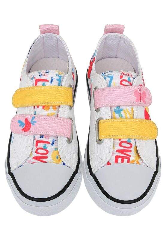 Unisex Kids Vegan White Light-Up Velcro Sneakers - Warner Bros Looney Tunes Love Tweety Design — Product image 4 of 9