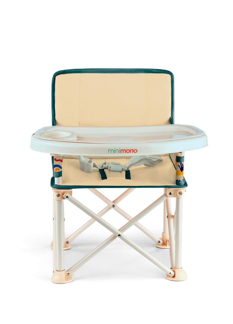 Plus Tropikal Desenli Bej Yükseltici Katlanabilir Portatif Mama Sandalyesi — Product image 6 of 7