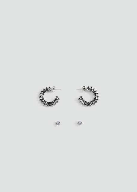Pack of 2 mixed earrings