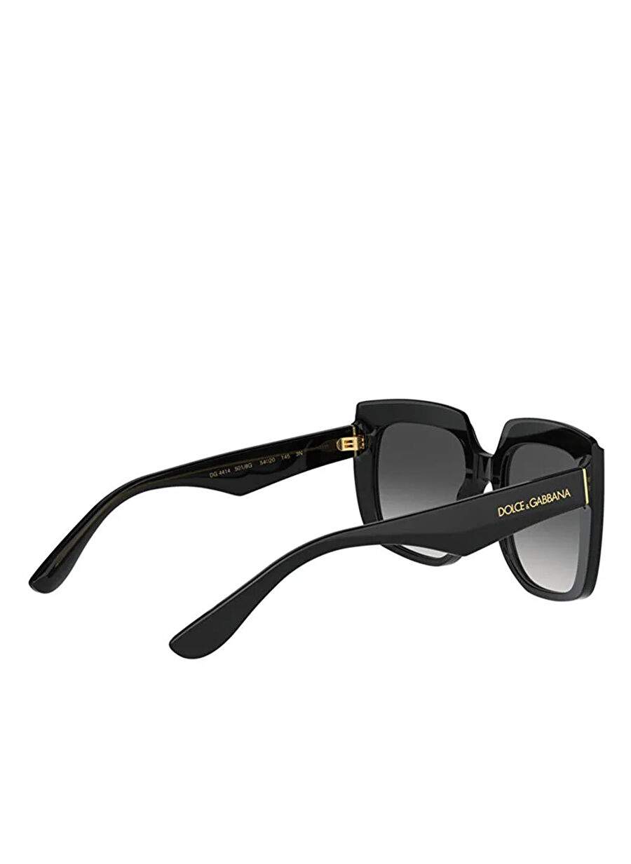 Dolce&Gabbana DG4414 Köşeli Siyah Kadın Güneş Gözlüğü — صورة المنتج 9 من 11