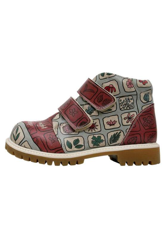 Kids Vegan Leather Multicolor Boots - Cold Rainy Night=Good Sleep Design — Product image 3 of 6