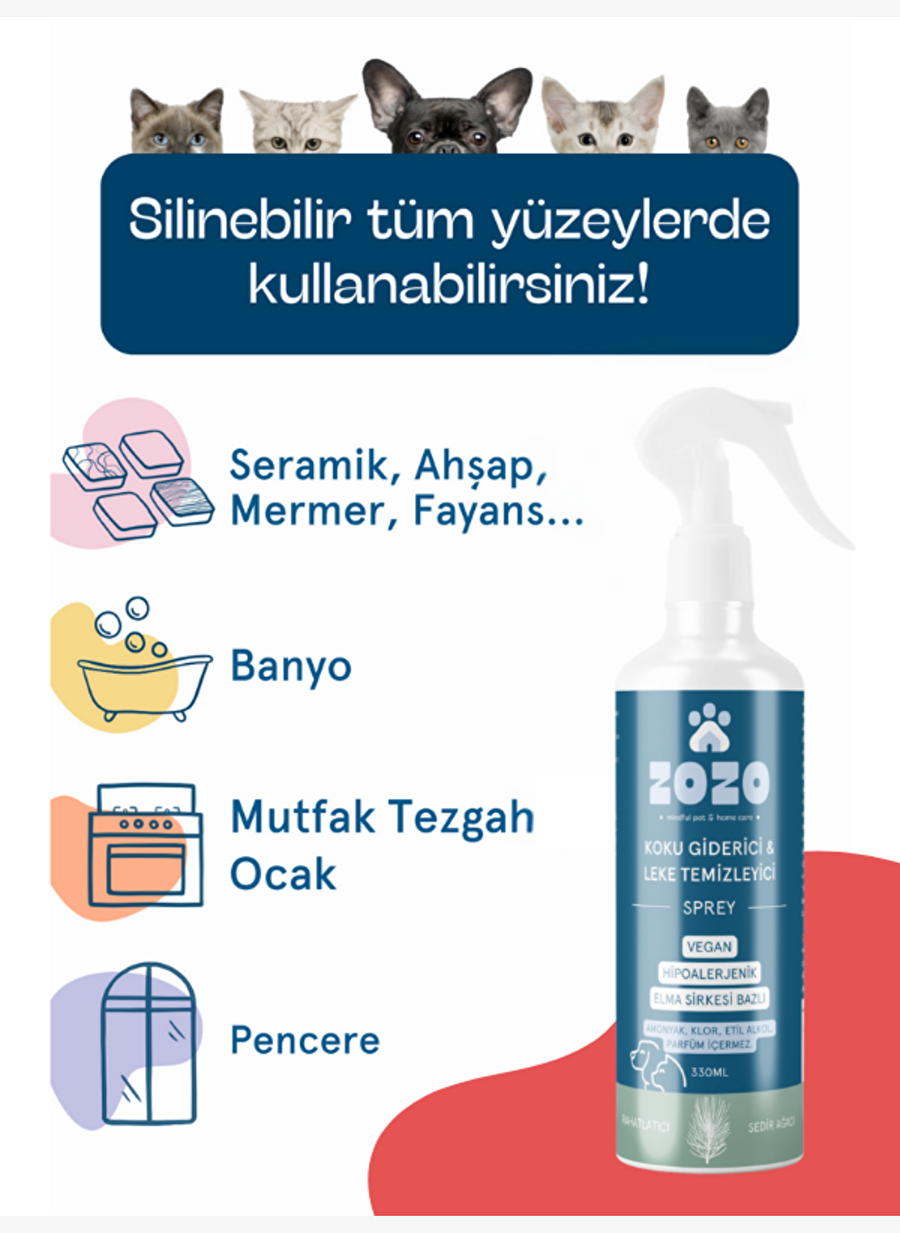 Scent Remover & Stain Remover Spray 330 Ml , Antifungal, Hypoallergenic — صورة المنتج 4 من 5