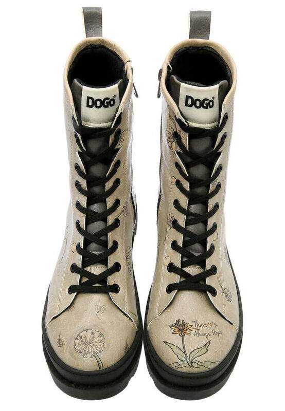 Women Vegan Leather Beige Zipper Long Boots - There is always Hope Design — Product image 3 of 8