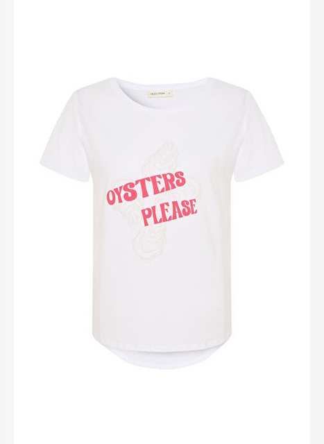 BASKILI BİSİKLET YAKA T-SHIRT