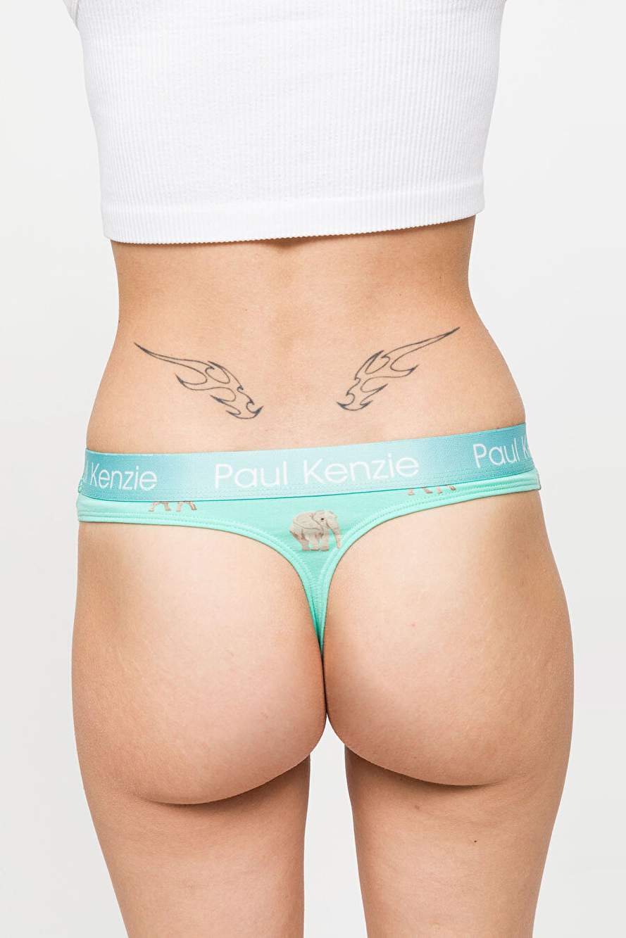 Patterned Women String Panties – Eco Characters – Elephantastic — Product image 4 of 5