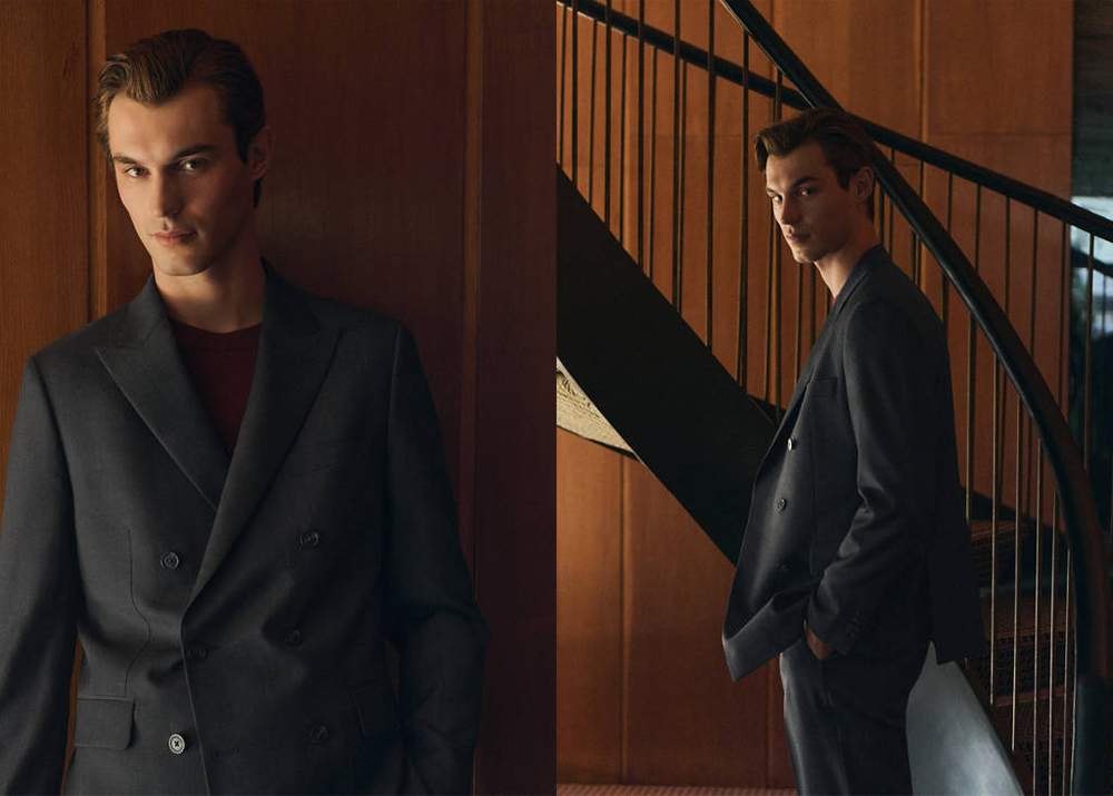 Turin 100% wool double-breasted suit jacket — Product image 3 of 12