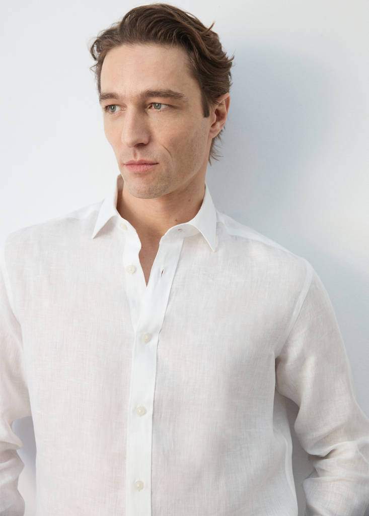 Regular-fit 100% linen shirt — Product image 14 of 30