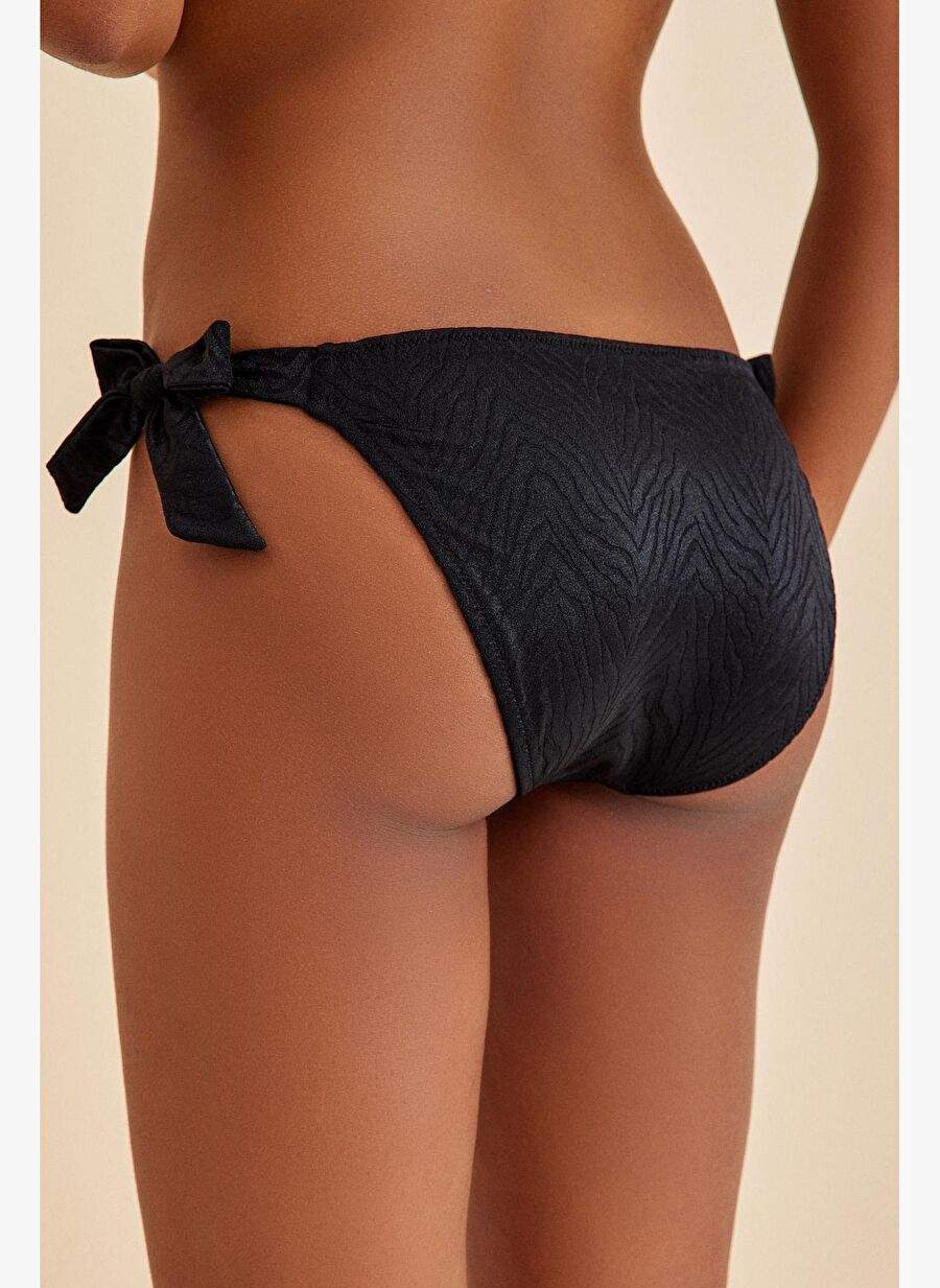 Bali Siyah Yandan Baglamal Bikini Alt — صورة المنتج 7 من 8
