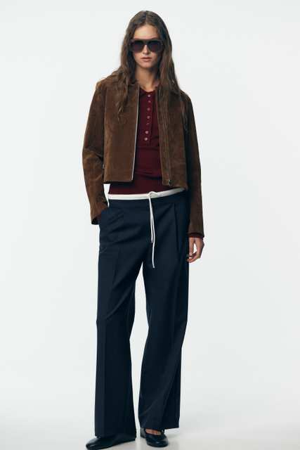 WIDE-LEG TROUSERS WITH DOUBLE WAISTBAND