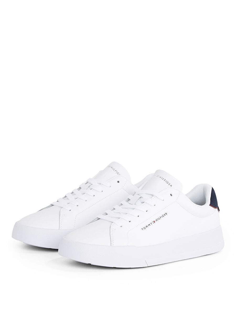 Tommy Hilfiger White Male Sneaker Th Court Lth Detail Ess — Product image 3 of 6