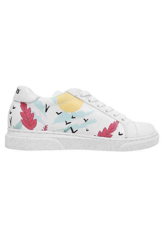 Kids Vegan Leather White Sneakers - State Of Bliss Design — Product image 4 of 8