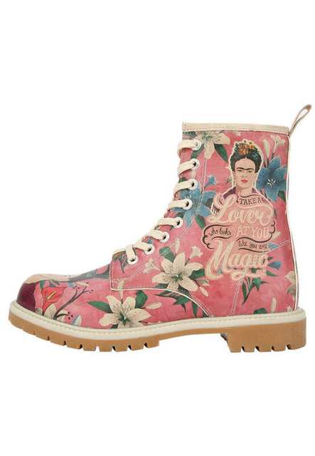 Women Vegan Leather Multicolor Long Boots - Like You Are Magic Frida Kahlo Design
