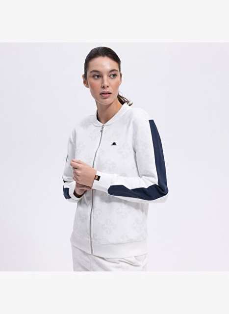 Ellesse Women's Off White Zip-Up Sweatshirt EF375
