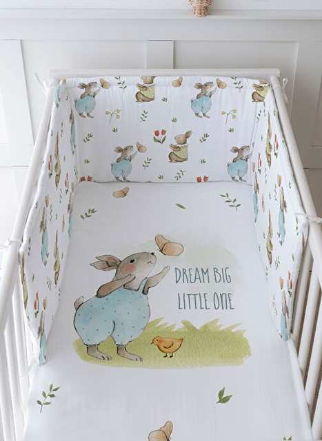 Baby Bedside Protective and Printed Sheets Sleep Set - Pure Baby Series - Butterfly Rabbit
