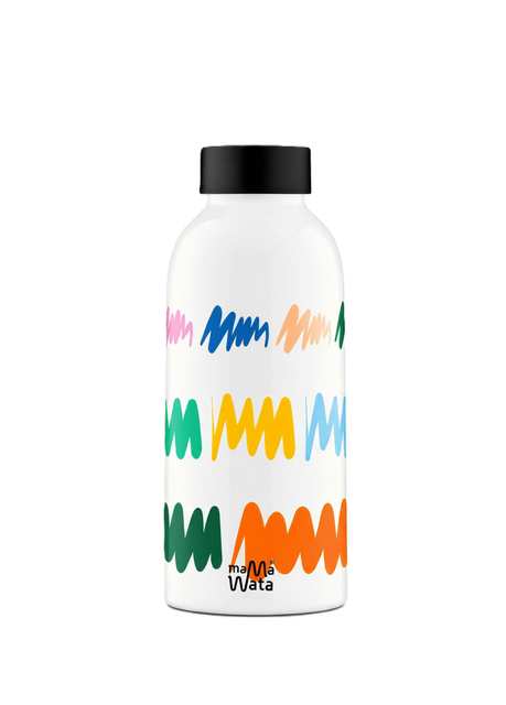 Doodle White Steel Thermos Flask 470 ml