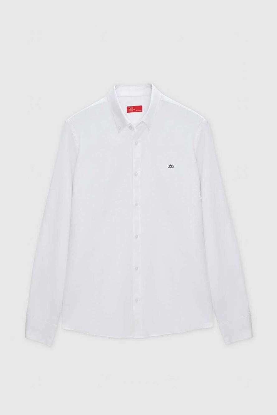 Ds Groom Slim Fit White Oxford Dugmele Collar Easy To Use Naxic Detailed Cotton Golly — Product image 5 of 8