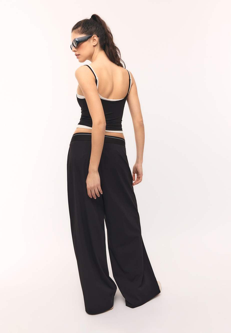 Soft-touch elasticated waist palazzo joggers — صورة المنتج 5 من 27