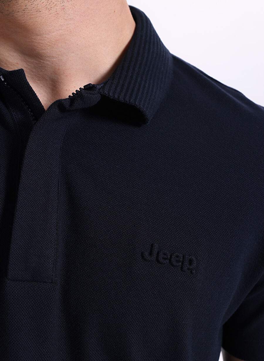 Navy Men's 100 Cotton Relaxed Polo T Shirt C4sm Tst4528 — Product image 4 of 5
