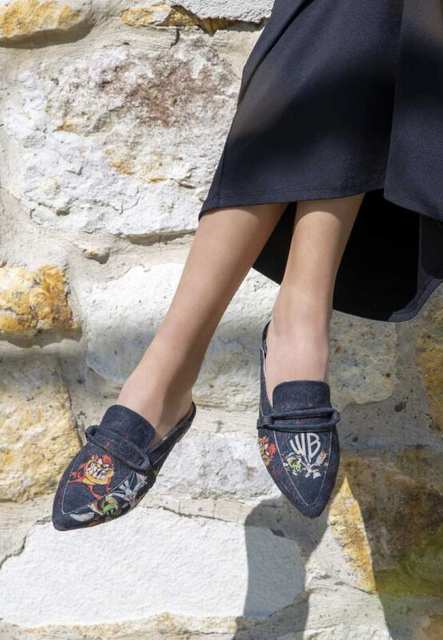 Women Vegan Leather Black Slippers - Warner Bros Tasmanian Devil Design