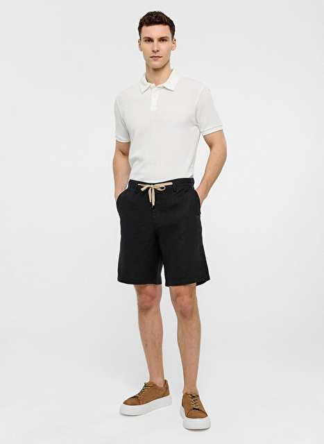 Back and Bond Black Men's Regular Fit Shorts B34S36020