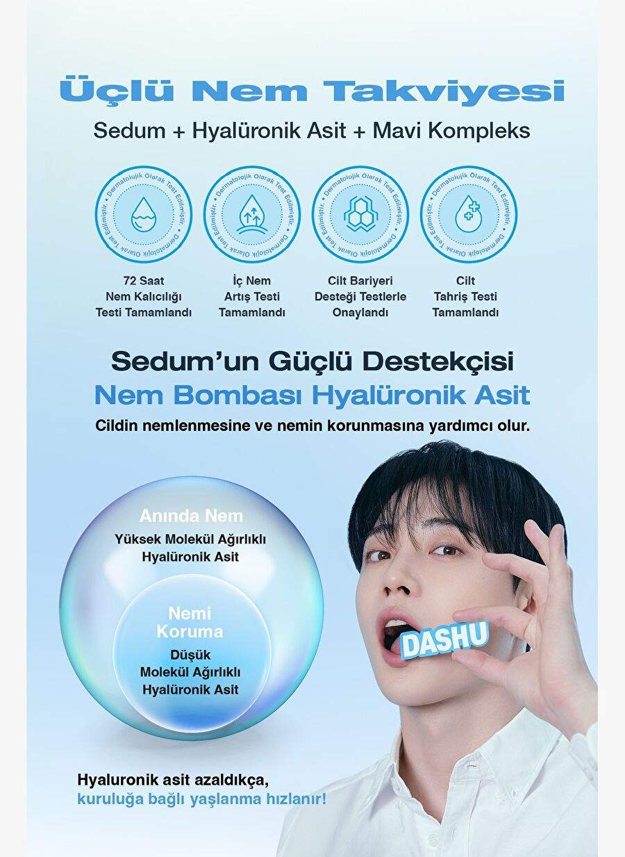 Oil - Moisture Balancing Hyaluronic Acid Containing Moisturizing Lotion DASHU Blue Sedum Lotion — صورة المنتج 4 من 8