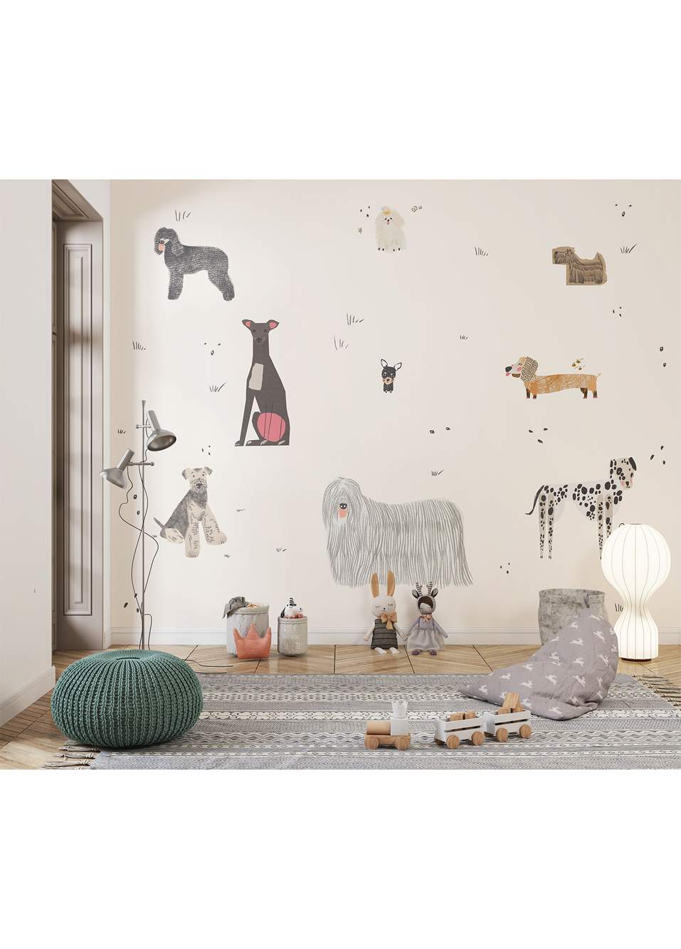 Dog Pals Max Çocuk Odası Duvar Kağıdı 100 x 100 cm — صورة المنتج 3 من 3