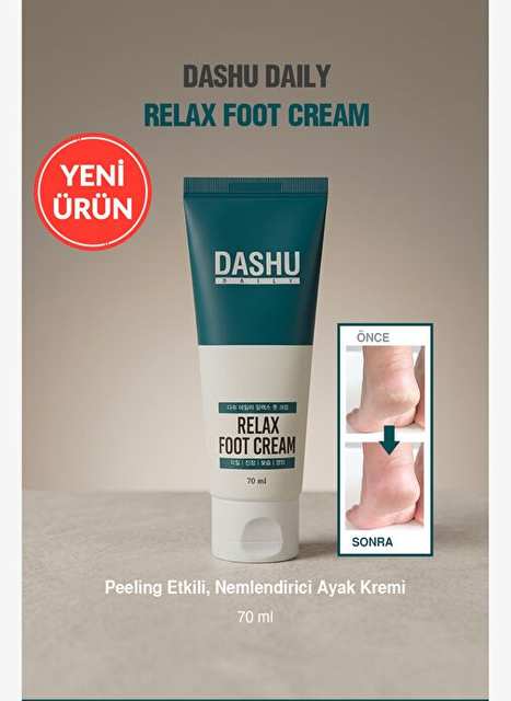 Peeling Etkili, Nemlendirici Ayak Kremi DASHU Daily Relax Foot Cream