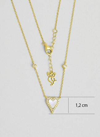 Sedef Kalbi 18 Ayar Sar Altn Kaplama 45 Cm Gumus Kolye — Product image 14 of 40