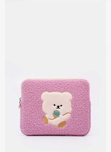 Teddy Bear Tablet Klf 10 11 Inc Uyumlu Pembe