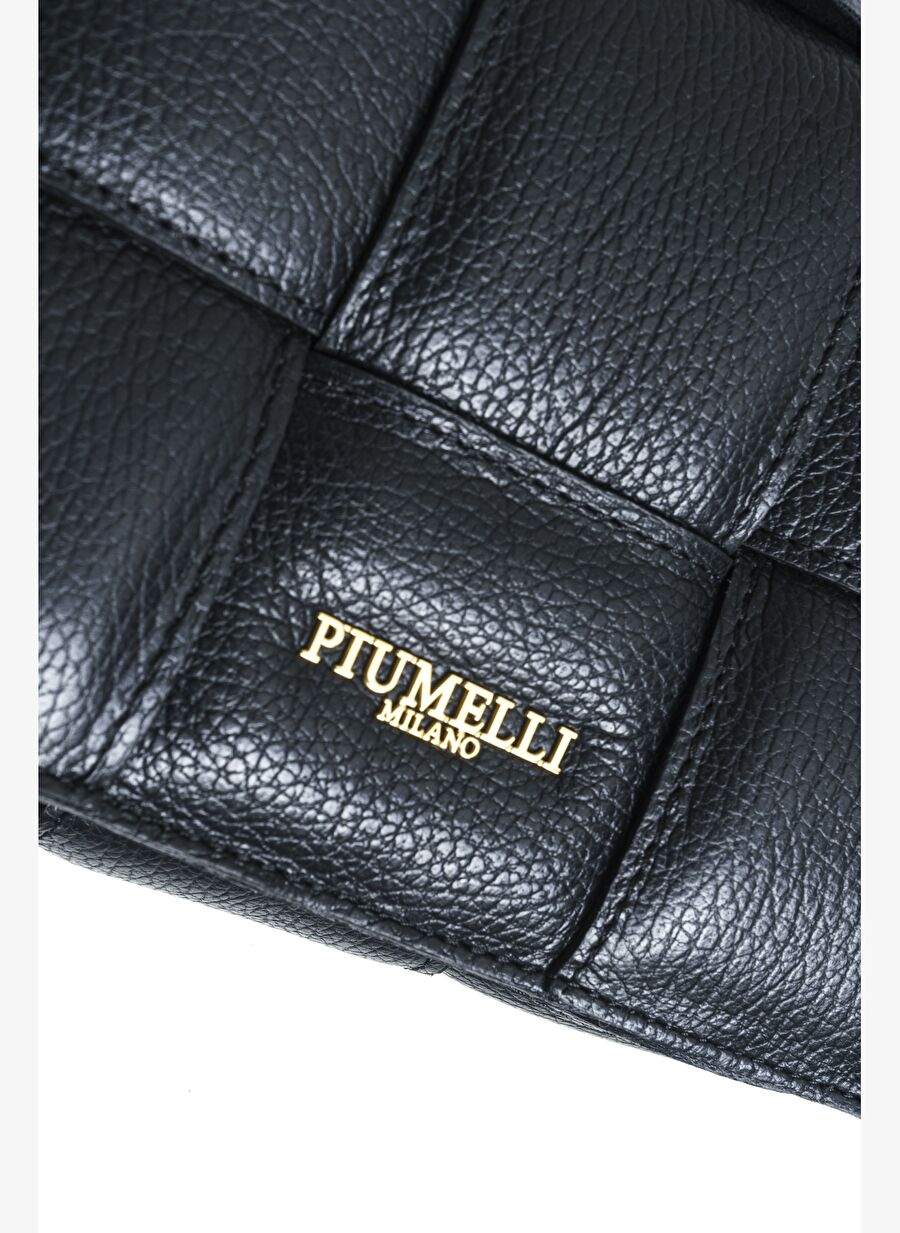 Women's Cross Bag SOLEIL M Piumelli Milano Bag D28 Black — صورة المنتج 8 من 8