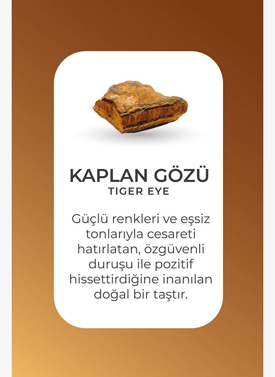 Dogal Kaplan Gozu Tasl 18 Ayar Sar Altn Kaplama 25 Cm Gumus Tesbih — Product image 5 of 5