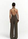 Pailey Low-cut Khaki Vest Pants Set — Product image 11 of 40