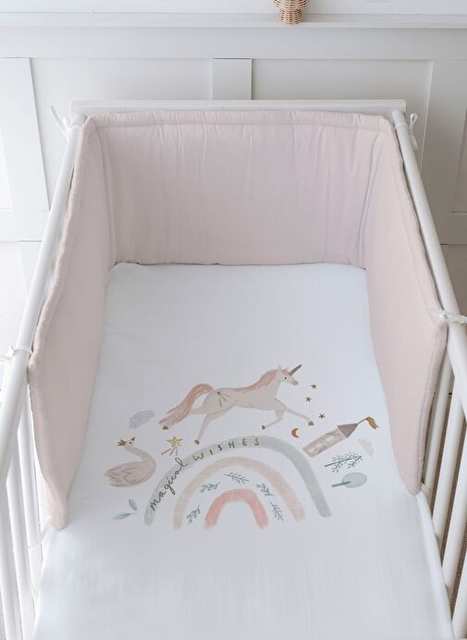Baby Bedside Protective and Printed Sheet Sleep Set - Royal Series - Magical Unicorn