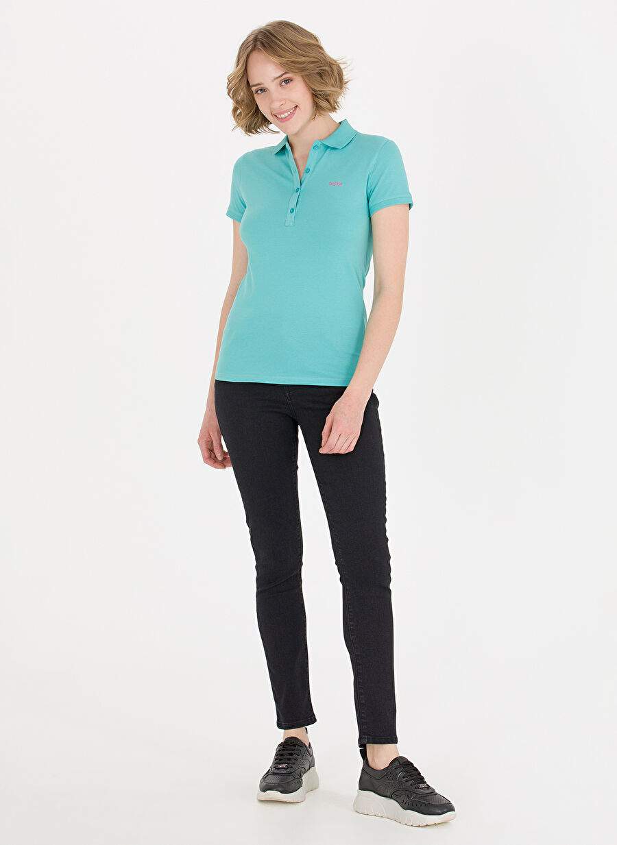 U.S. Polo Assn. Normal Bel Boru Paça Toothpick Siyah Kadın Denim Pantolon MATI23Y-S — صورة المنتج 3 من 6