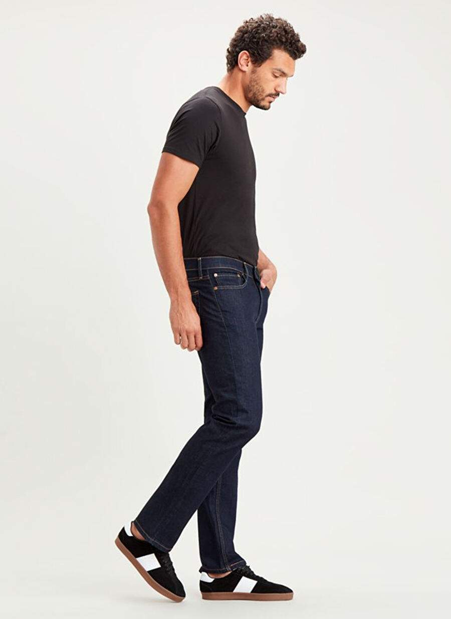 Navy Blue Men's Cotton Denim Trousers 514™ STRAIGHT DARK HOLLOW LOCAL — Product image 4 of 5