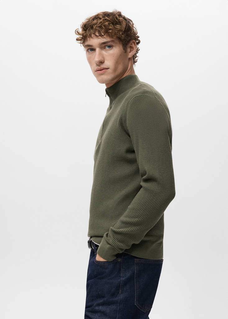 Ribbed sweater with zip neck — Product image 25 of 30
