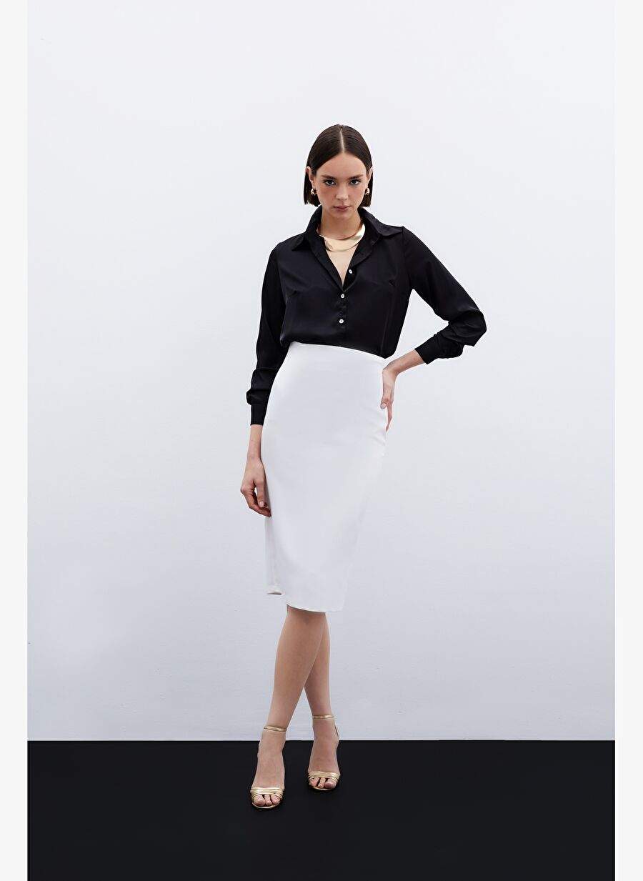 Straight Pencil Skirt - Ecru — Product image 3 of 6
