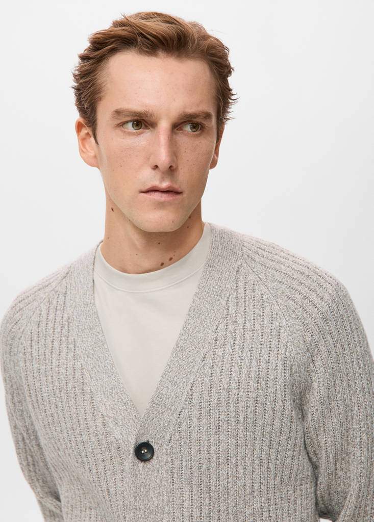 Wool-blend ribbed cardigan — Product image 5 of 9