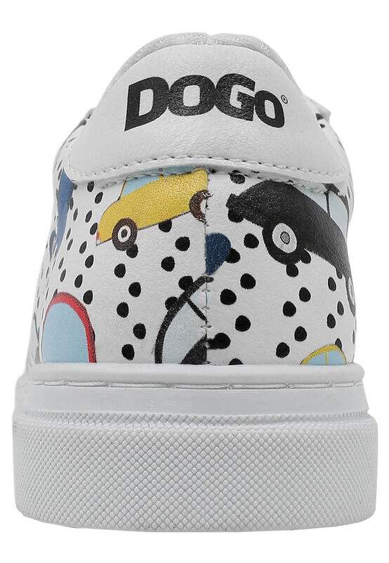 Unisex Kids Vegan Leather White Sneakers - Just Go Somewhere Design — Product image 8 of 8