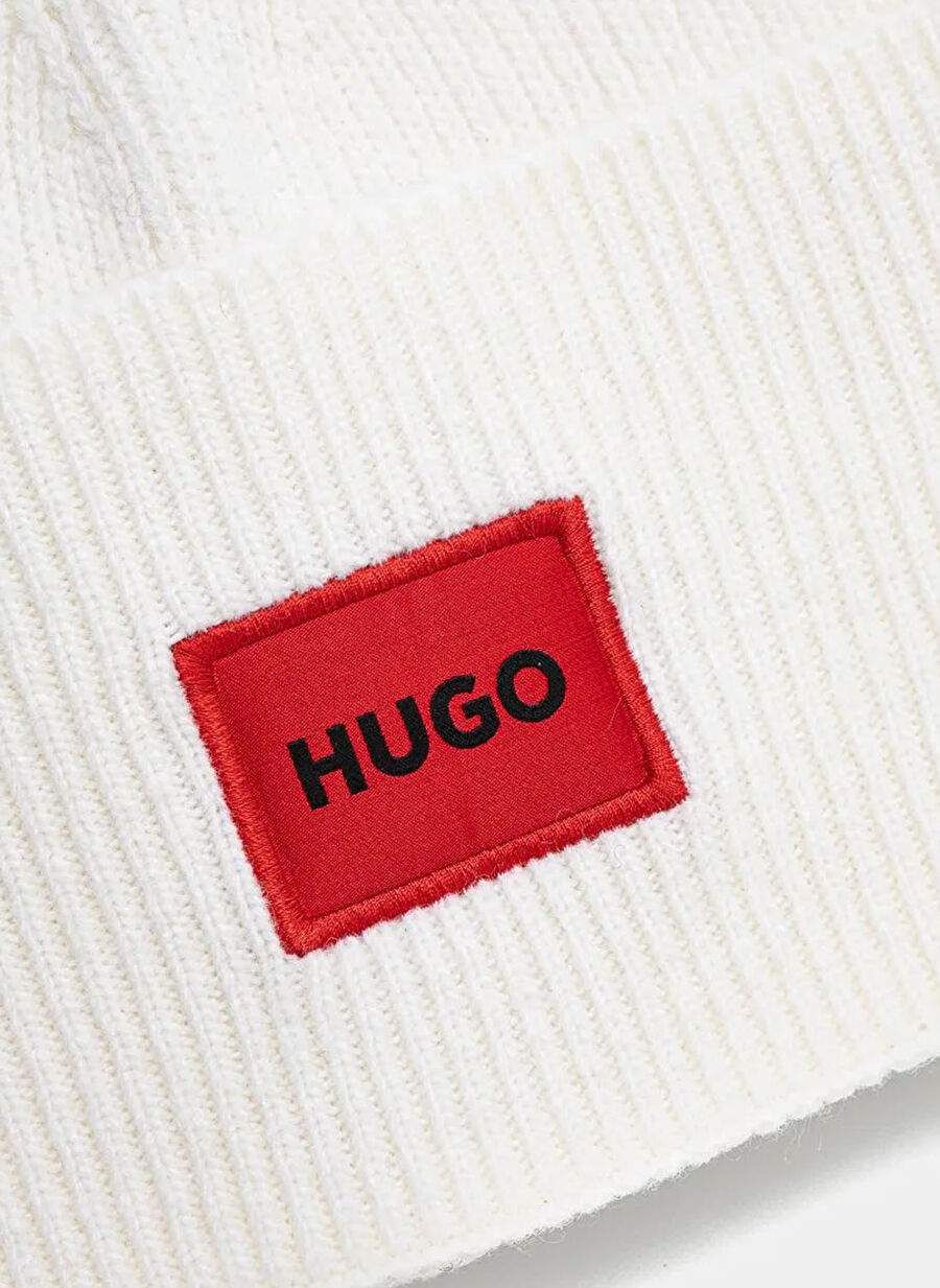 Hugo Beyaz Erkek Duz Bere 50496011 Xaff 6 — صورة المنتج 3 من 3