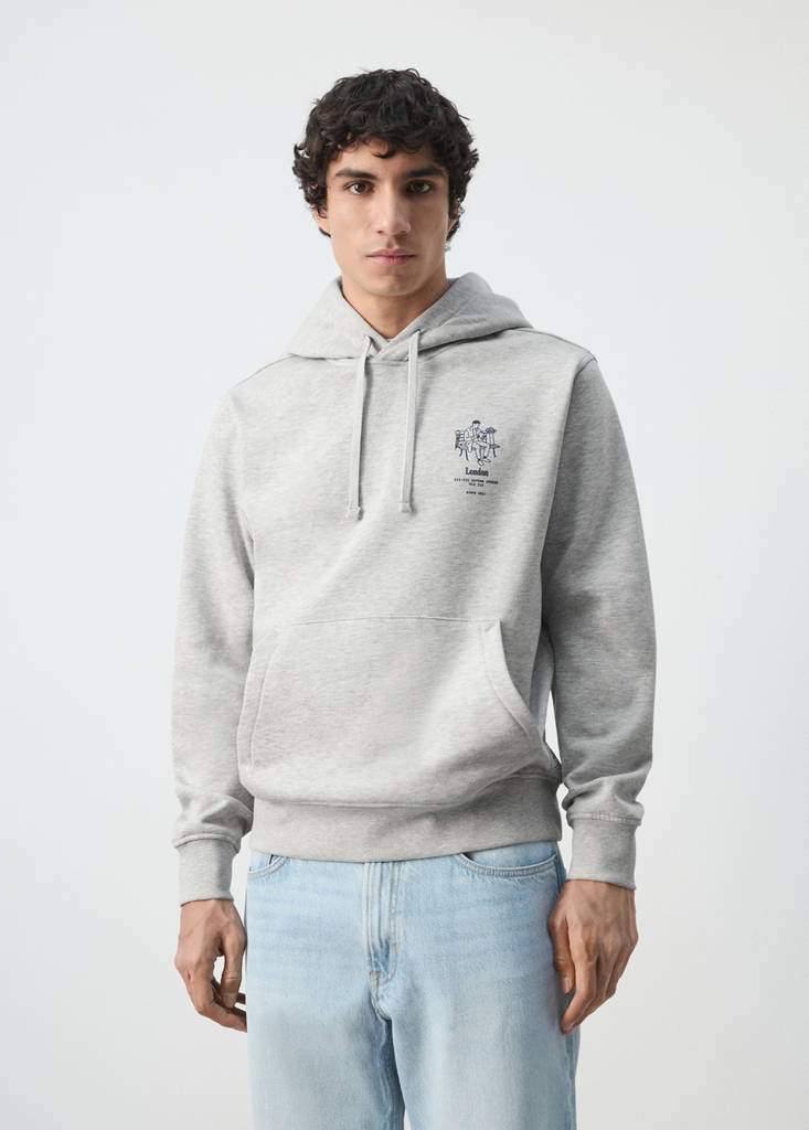 Cotton hooded sweatshirt text — Product image 13 of 19