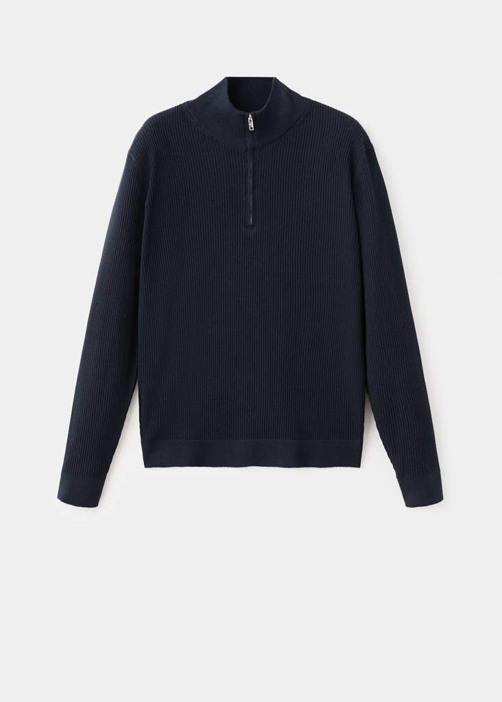 Ribbed sweater with zip neck — Product image 9 of 30
