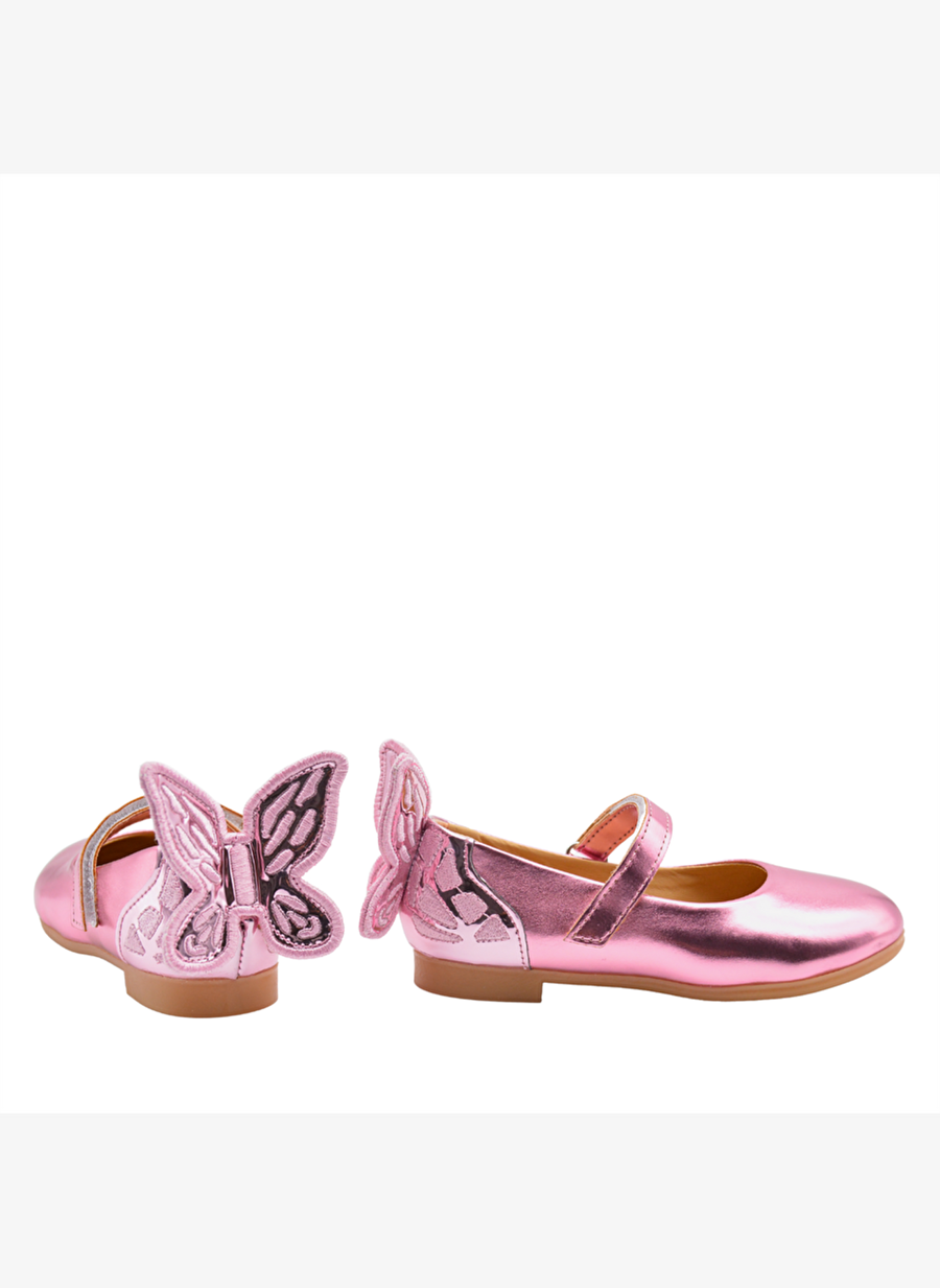Mariposa Kelebek Figuru Detayl Kz Cocuk Babet Ayakkab Pembe — صورة المنتج 3 من 5