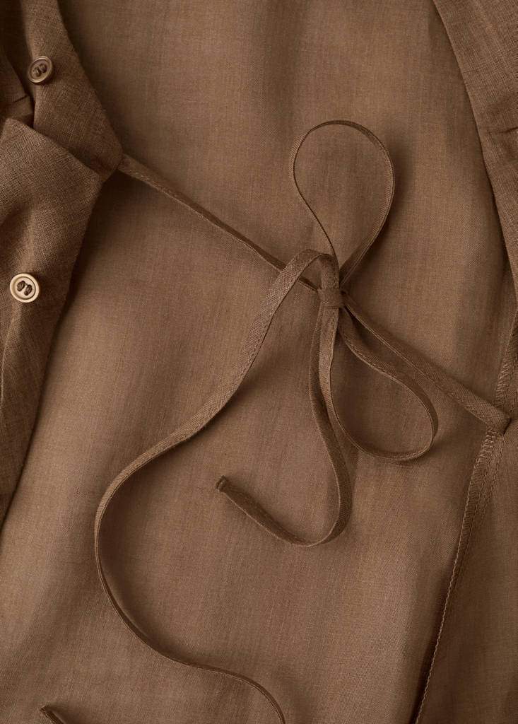 100% ramie blouse with tie — Product image 4 of 8
