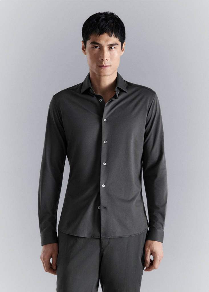 Slim fit comfort stretch non-iron cotton shirt — Product image 21 of 27