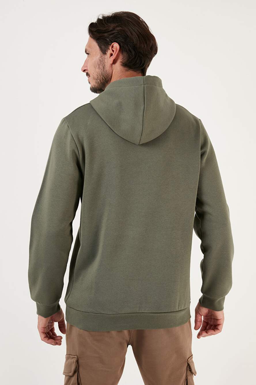 Buratti Slim Fit Kapüşonlu Kanguru Cepli İçi Tüylü Yumuşak Şardonlu Erkek Sweatshırt 5905281 — Product image 5 of 5