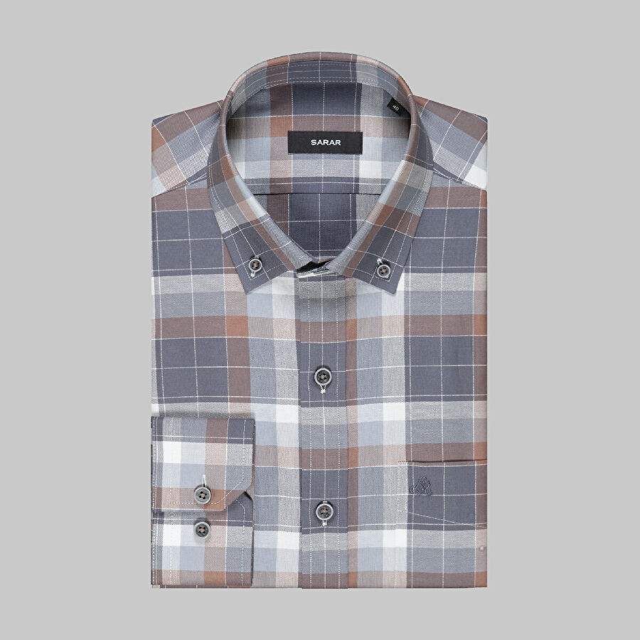 Eleta Grey Long Sleeve Squared Gommel — Product image 3 of 3