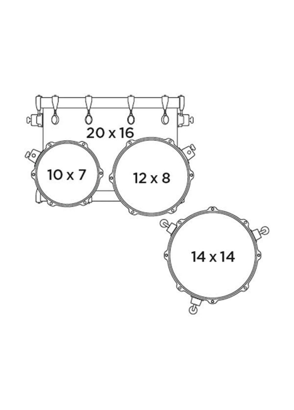Saturn Evo Fusion Maple 20+10+12+14F Acoustic Drum SE504XMPO — Product image 4 of 4