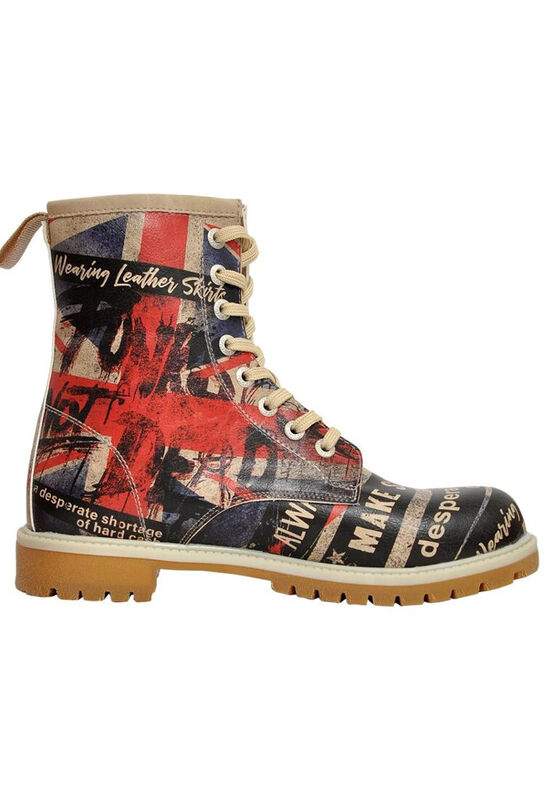 Women Vegan Leather Black Long Boots - British Punk Design — Product image 4 of 6